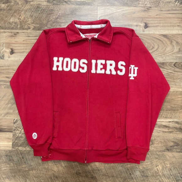 Donegal Bay Other - Vintage Y2K IU Jacket Indiana Hoosiers Mens Medium Red Full Zip Fleece
